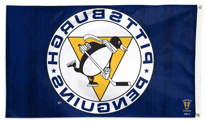 Pittsburgh Penguins Flag 3x5 Vintage Logo Retro 41639321 Heartland Flags
