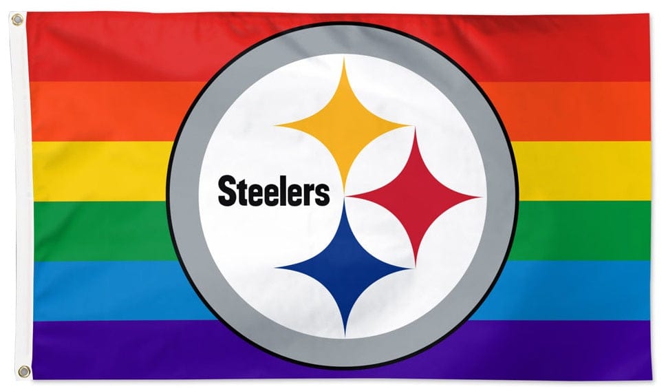 Pittsburgh Steelers Flag 3x5 Pride Rainbow 33079321 Heartland Flags
