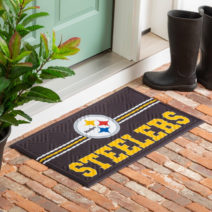 Pittsburgh Steelers Floor Mat Embossed Cross Hatch 41EM3824CH Heartland Flags