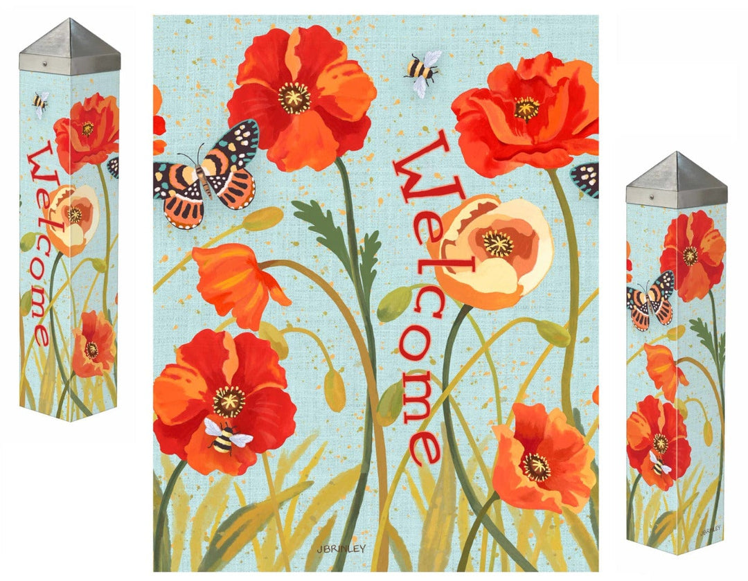 Poppy Butterfly Art Pole 20 Inches Tall PL20063 Heartland Flags