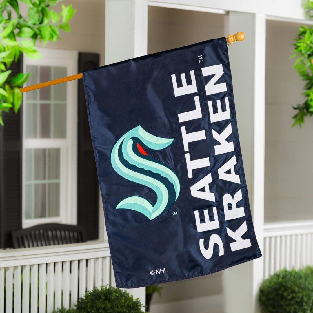 Seattle Kraken Banner 2 Sided House Flag 15SF4381 Heartland Flags