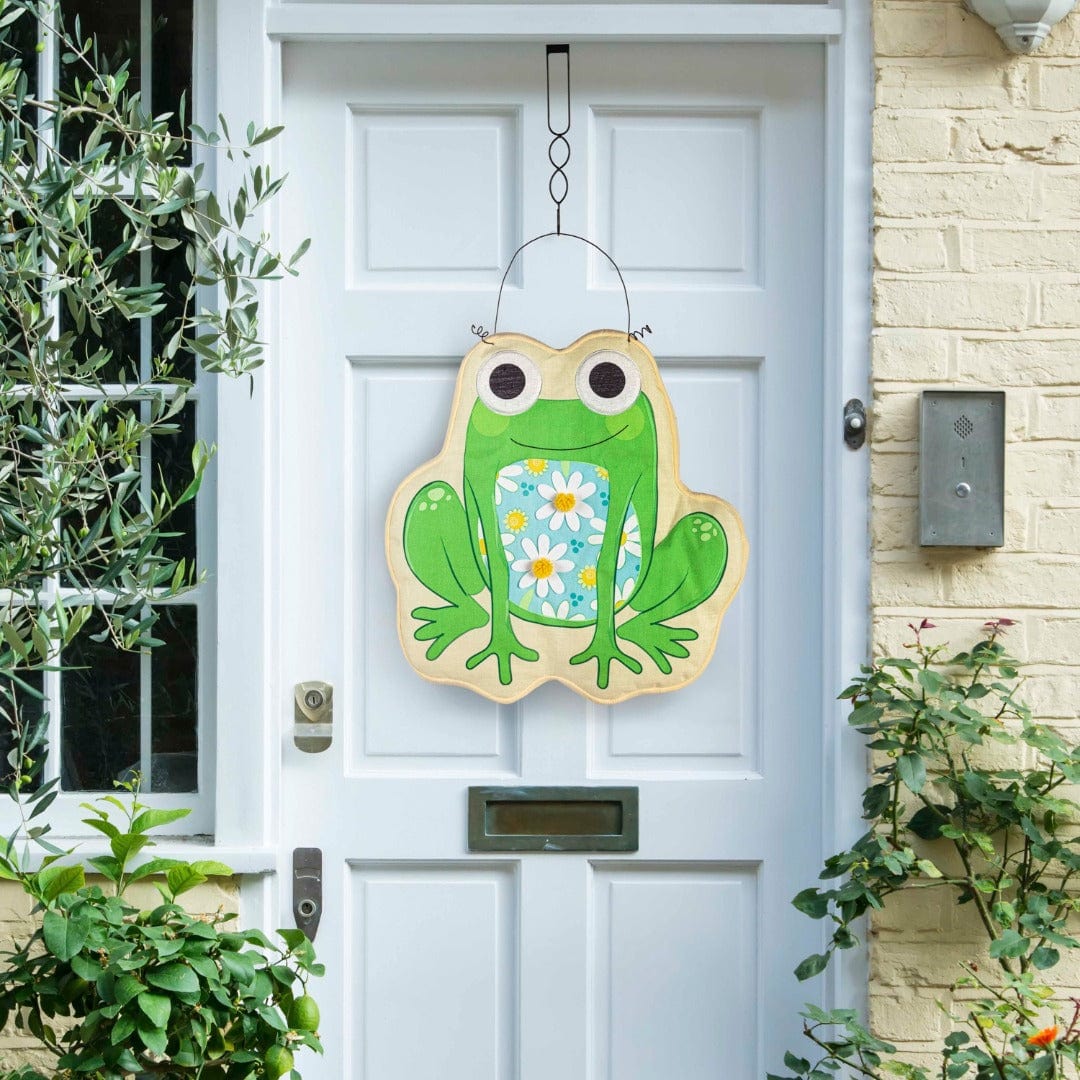 Summer Welcome Friends Frog Door Decoration Hanger heartlandflags