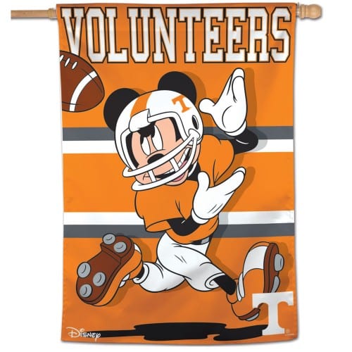Tennessee Volunteers Banner Mickey Mouse Football House Flag 82376117 Heartland Flags