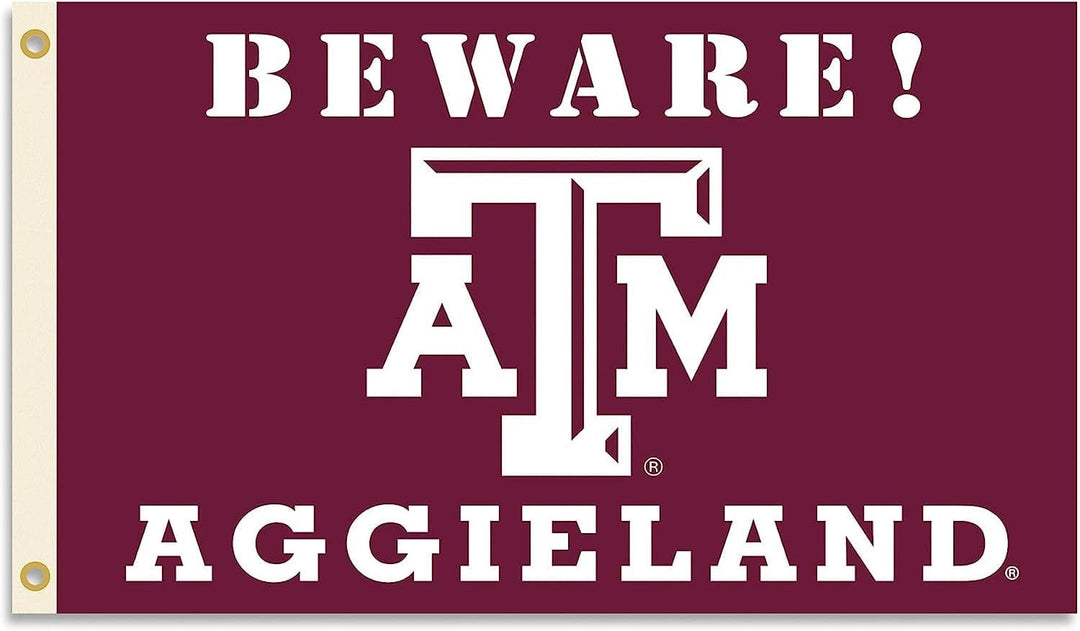 Texas A&M Beware Aggieland Flag 3x5 Logo 35730 Heartland Flags