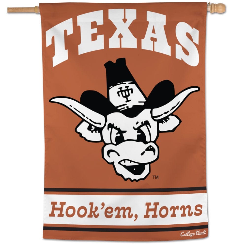 Texas Longhorns Banner Vertical Hook Em Horns Flag 88223022 Heartland Flags