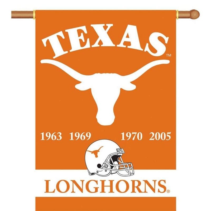 Texas Longhorns Championship Years Banner 2 Sided Flag 96234 Heartland Flags