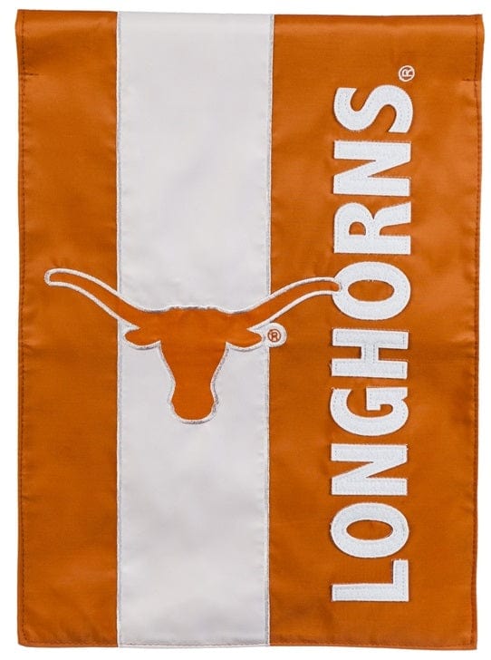 Texas Longhorns Garden Flag 2 Sided Applique Embellished 16SF999 Heartland Flags