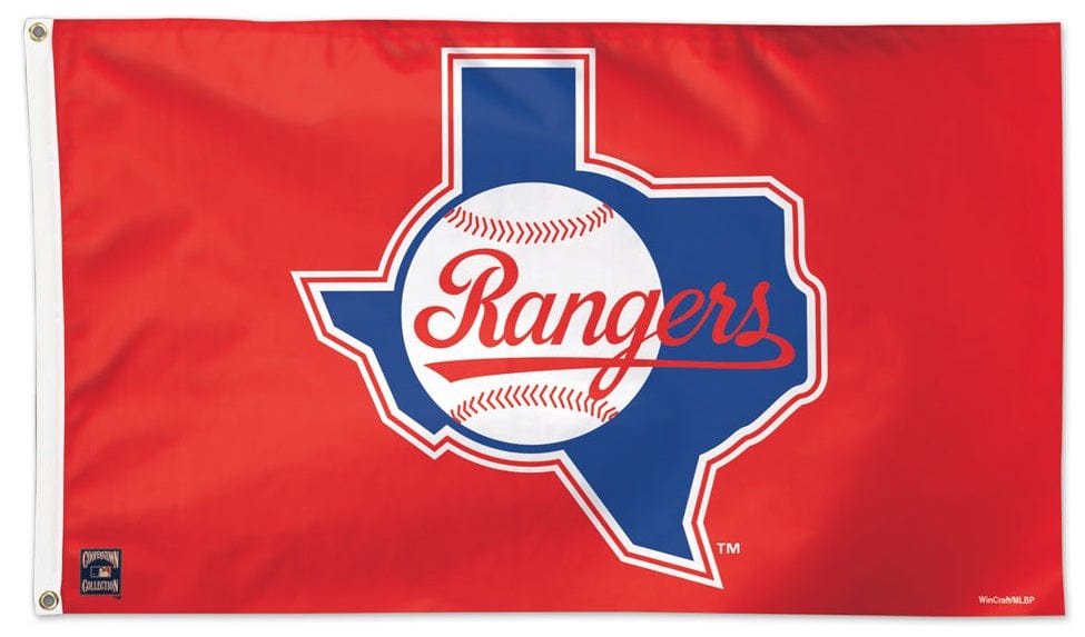 Texas Rangers 3x5 Flag Cooperstown Logo Red 38510117 Heartland Flags