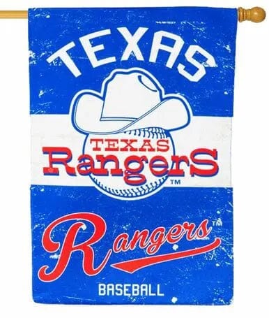 Texas Rangers Banner 2 Sided Vintage Distressed Logo 13L4227VINT Heartland Flags