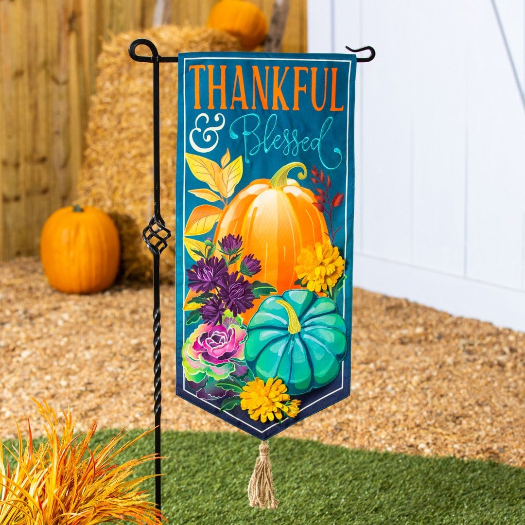 Thankful and Blessed Thanksgiving Garden Flag 2 Sided XL 14L10424XL Heartland Flags
