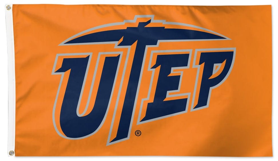 UTEP Flag 3x5 Orange Logo 02336122 Heartland Flags