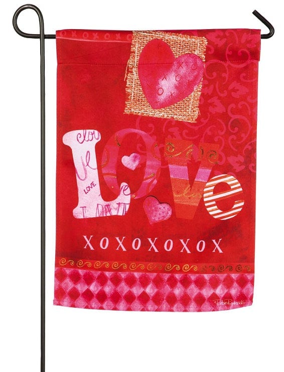 Valentine Garden Flag Love XOXO 2 Sided 14S4703BL Heartland Flags