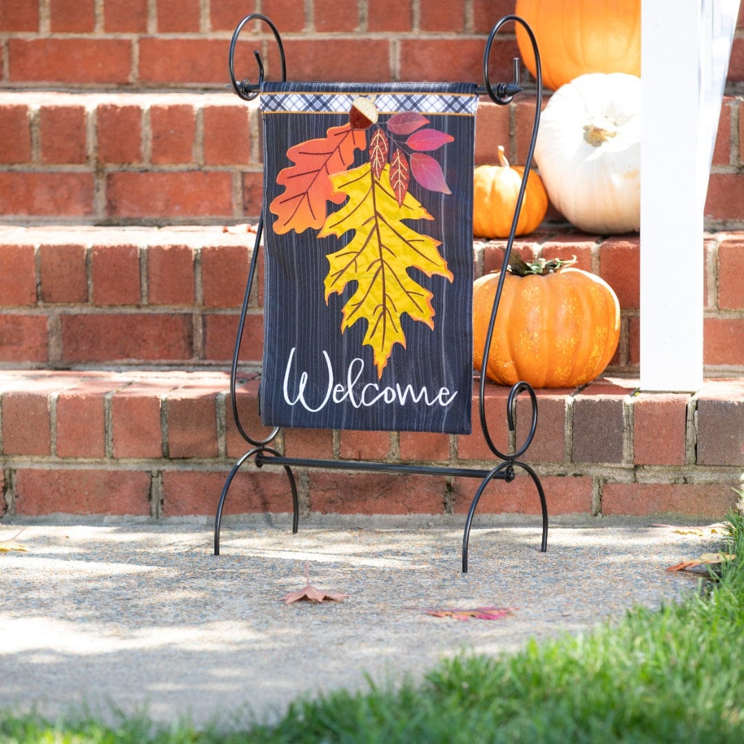 Welcome Autumn Leaves Fall Garden Flag 2 Sided 14L11077 Heartland Flags