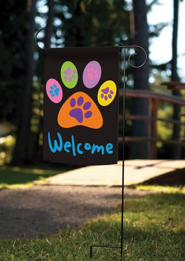 Welcome Paws Garden Flag 2 Sided Black 112670 Heartland Flags