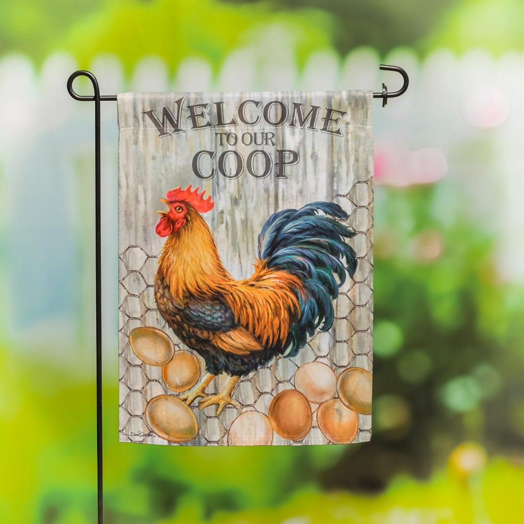 Welcome To Our Coop Garden Flag 2 Sided Chicken 14S10729 Heartland Flags