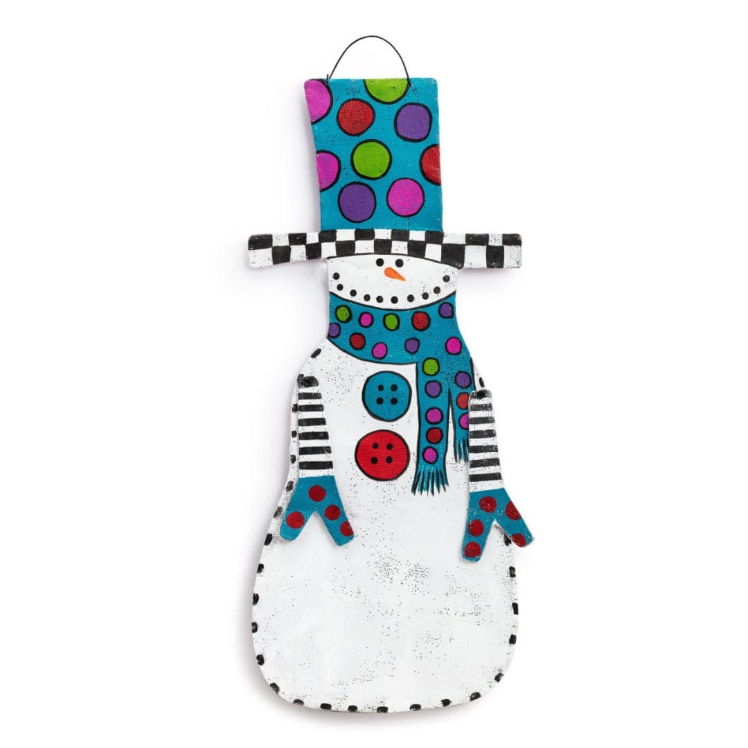 Winter Reversible Snowman Door Decoration Peri Woltjer 2020230437 Heartland Flags