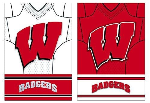 Wisconsin Badgers Banner 2 Sided Jersey House Flag 13S984BLJ Heartland Flags