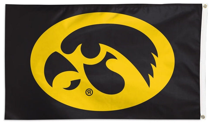Iowa Hawkeyes Flag 3x5 Secondary Logo Black 35047321 Heartland Flags