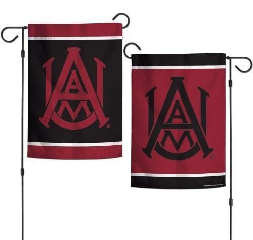 Alabama A&M Garden Flag 2 Sided Double Logo heartlandflags