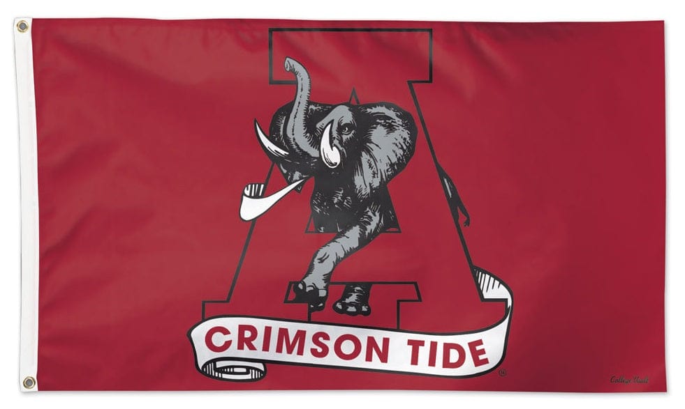 Alabama Crimson Tide Flag 3x5 Big Al Logo Vintage Vault heartlandflags
