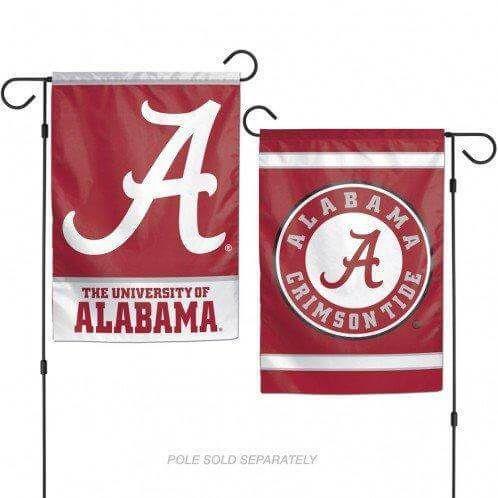 Alabama Garden Flag Crimson Tide 2 Sided Logo heartlandflags