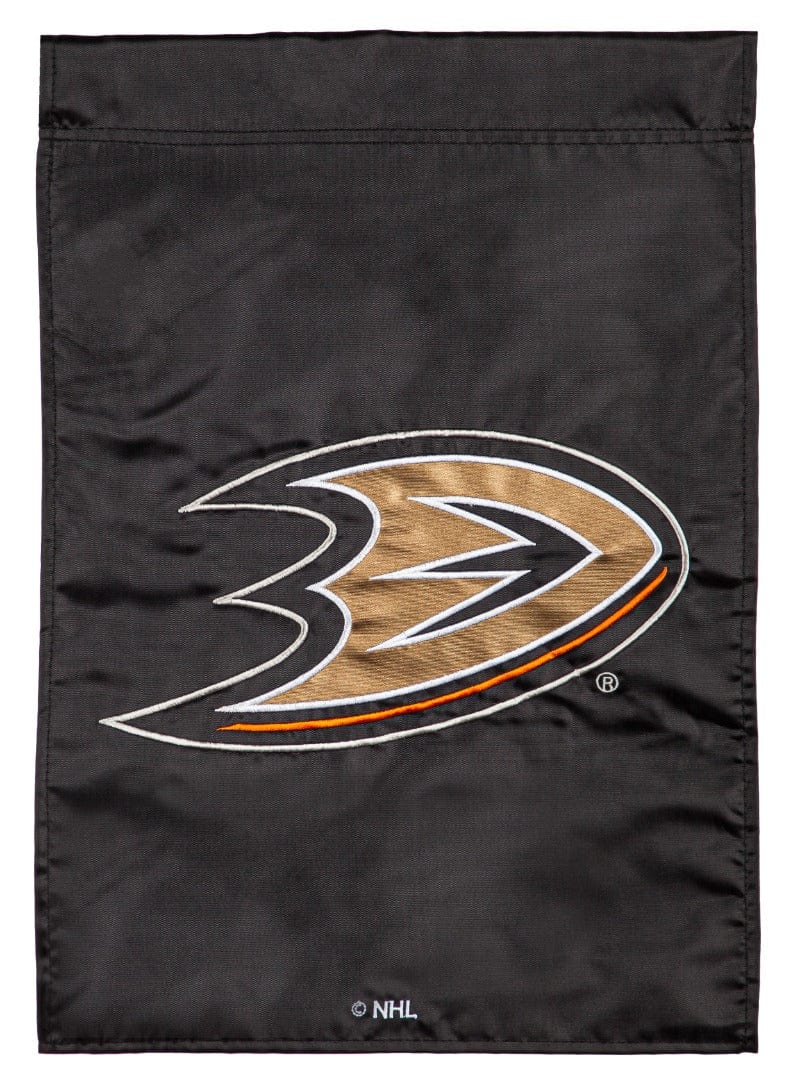 Anaheim Ducks Garden Flag 2 Sided Applique Logo heartlandflags