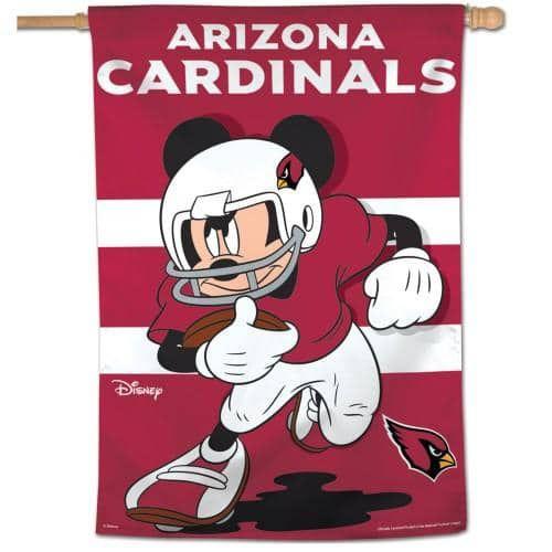 Arizona Cardinals Banner Mickey Mouse Football House Flag heartlandflags