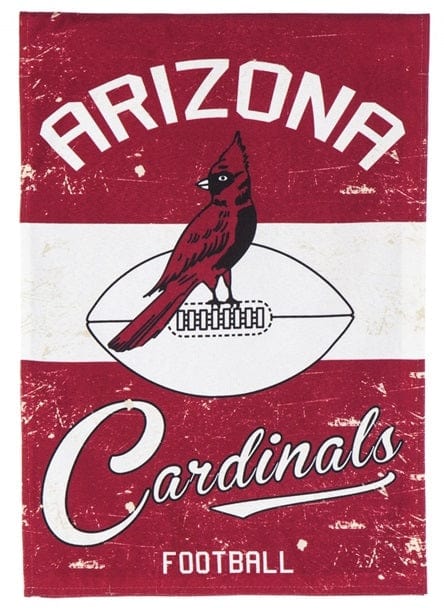 Arizona Cardinals Garden Flag Distressed Throwback Logo heartlandflags