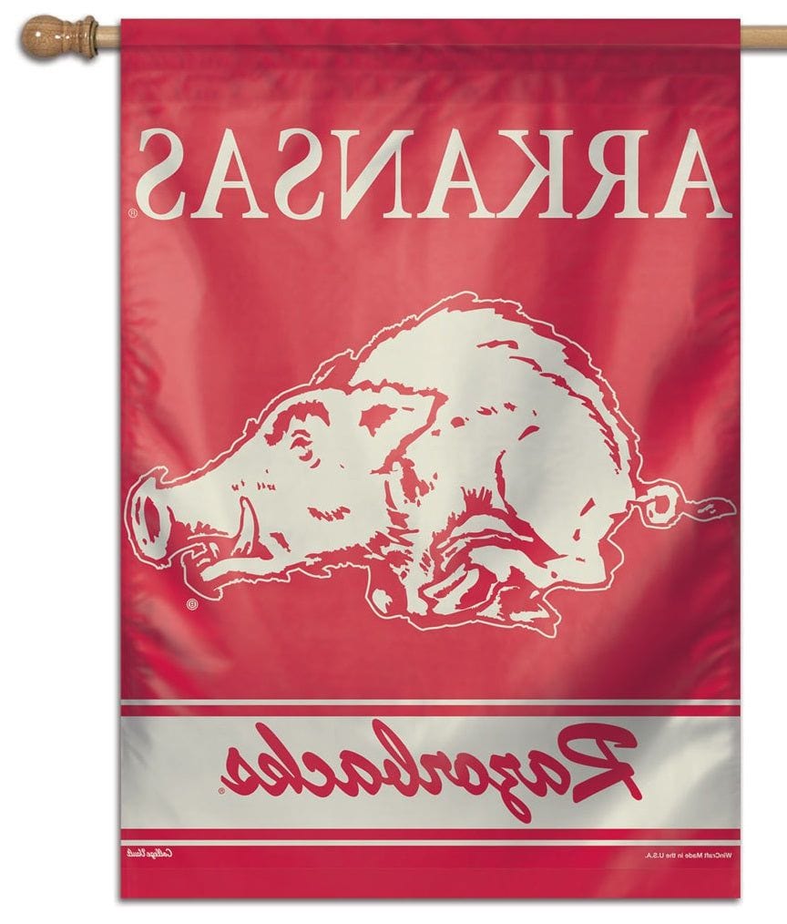 Arkansas Razorback Banner Throwback Logo House Flag heartlandflags