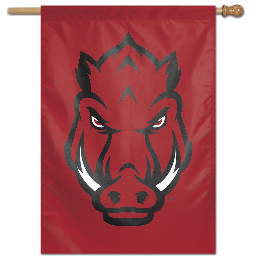 American Flag With Razorback Arkansas Razorback Flag Vertical Logo