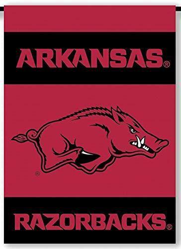 Arkansas Razorbacks Garden Flag 2 Sided heartlandflags