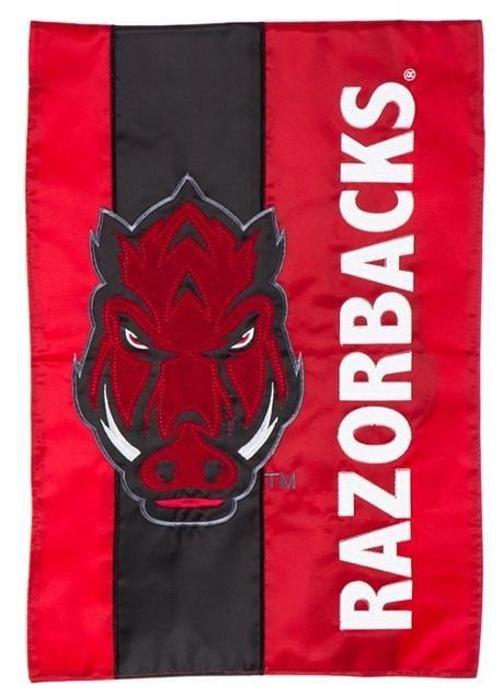 Arkansas Razorbacks Garden Flag 2 Sided Embellished heartlandflags