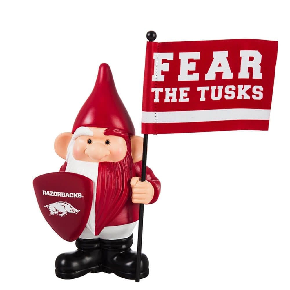 Arkansas Razorbacks Gnome with Flag Fear The Tusks heartlandflags