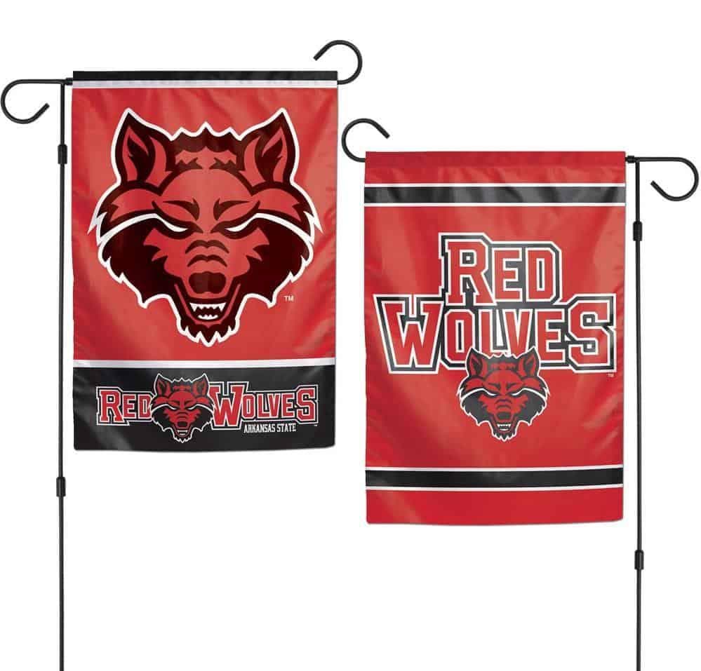 Arkansas State Wolves Garden Flag 2 Sided heartlandflags