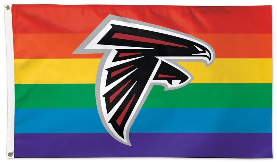 Atlanta Falcons Flag 3x5 Rainbow Pride heartlandflags