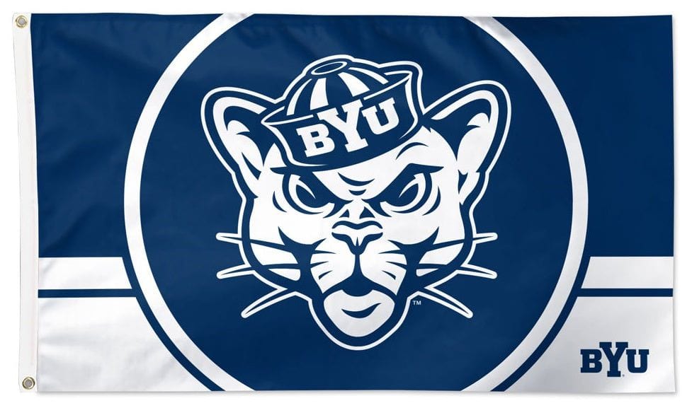 BYU Flag 3x5 Throwback Logo Brigham Young heartlandflags