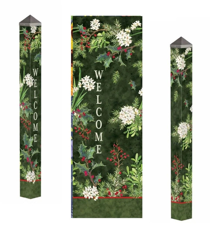 Balsam and Berries Art Pole Painted Peace 60 Inches Tall Welcome heartlandflags