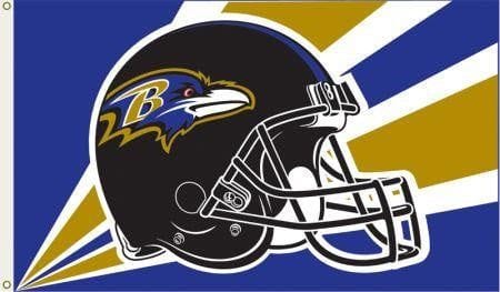 Baltimore Ravens Flag 3x5 Helmet Logo heartlandflags