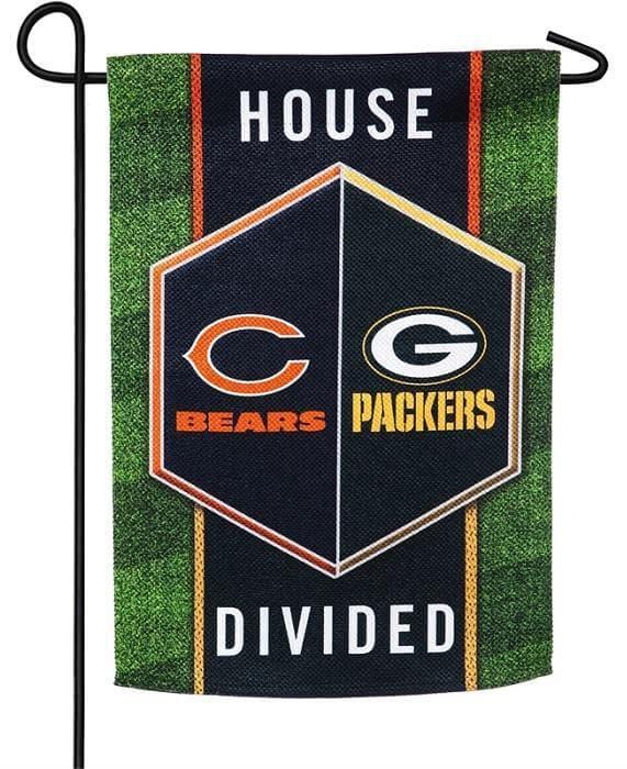 Bears vs Packers 2 Sided House Divided Garden Flag heartlandflags