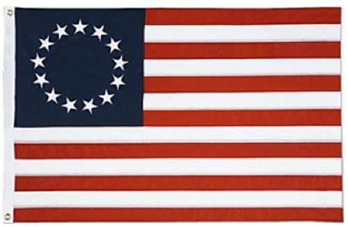 Betsy Ross Flag Nylon Embroidered Stars heartlandflags