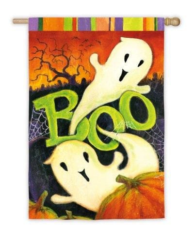 Boo Ghost Flag 2 Sided Decorative Halloween Banner heartlandflags