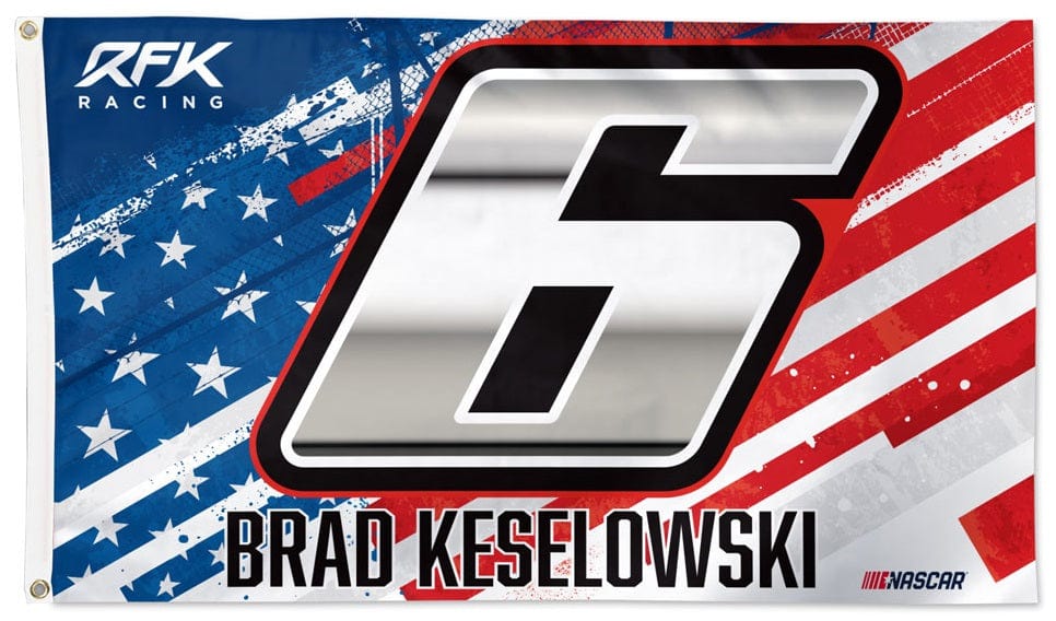 Brad Keselowski Flag 3x5 Patriotic 2023 heartlandflags