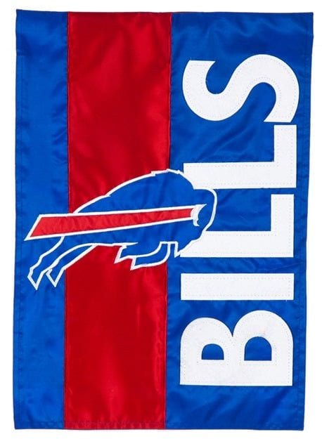 Buffalo Bills Garden Flag 2 Sided Embellished Logo heartlandflags