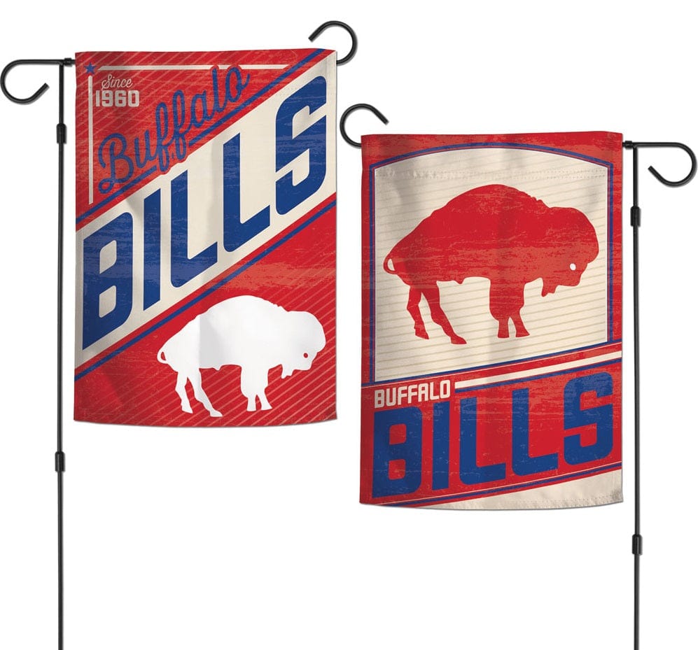 Buffalo Bills Garden Flag 2 Sided Retro Vintage Logo heartlandflags