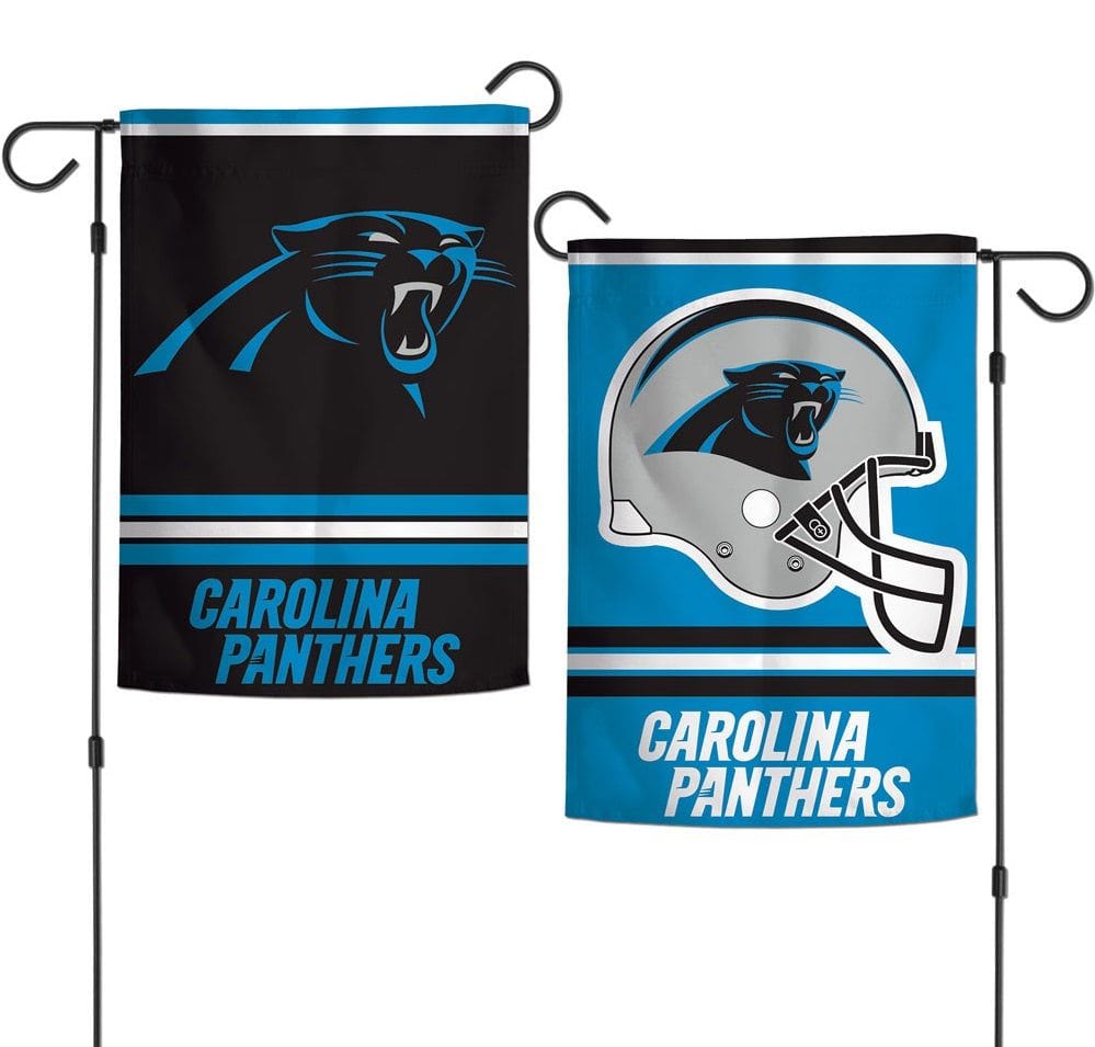 Carolina Panthers Garden Flag 2 Sided Helmet Logo heartlandflags