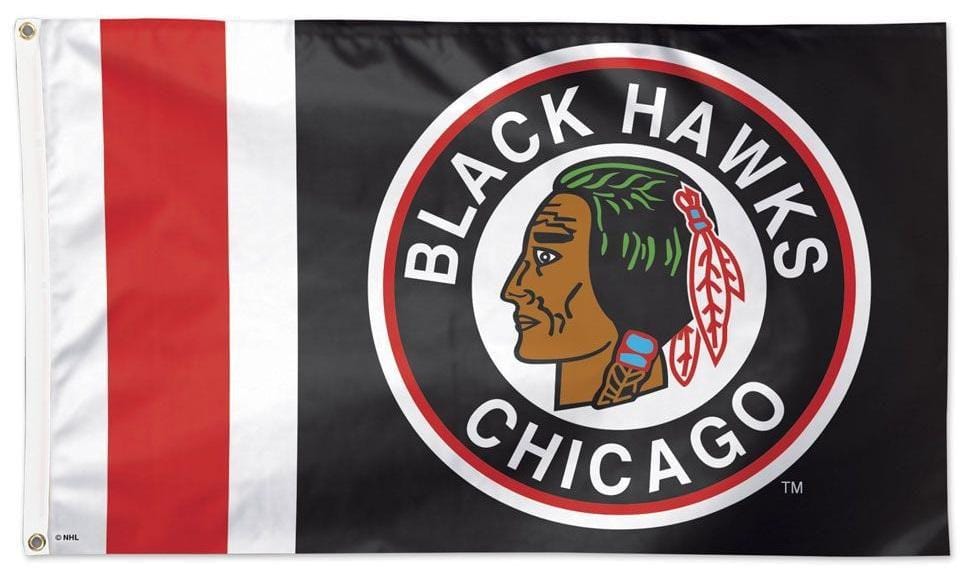 Chicago Blackhawks Flag 3x5 Retro Logo heartlandflags