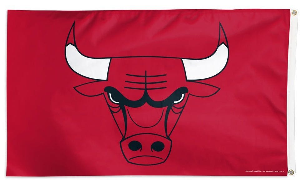 Chicago Bulls Flag 3x5 Primary Logo Red heartlandflags