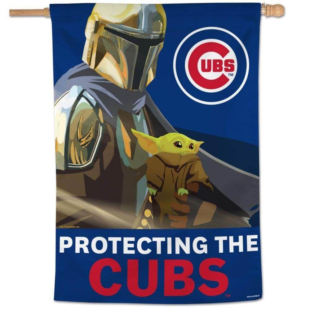 Chicago Cubs Flag Mandalorian Vertical Banner heartlandflags