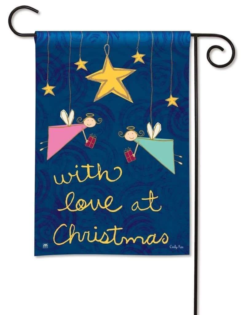 Christmas Angels Garden Flag With Love At Christmas heartlandflags