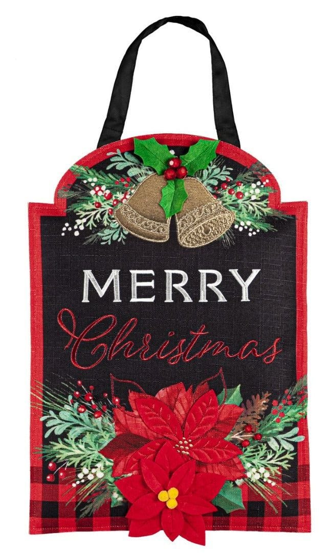 Christmas Joy Door Decoration Hanger Burlap heartlandflags